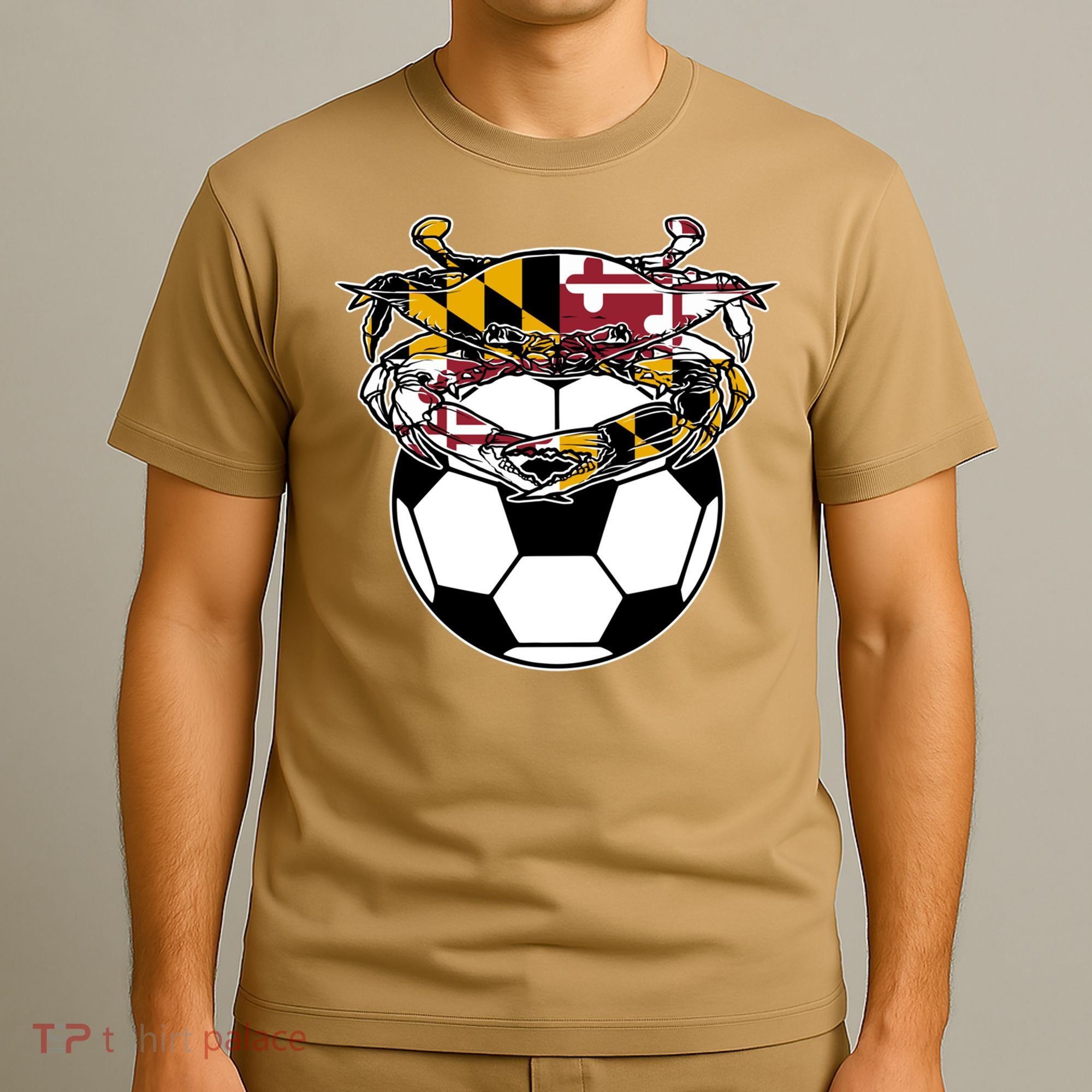 Soccer And Blue Crab Cute Gift T-Shirt