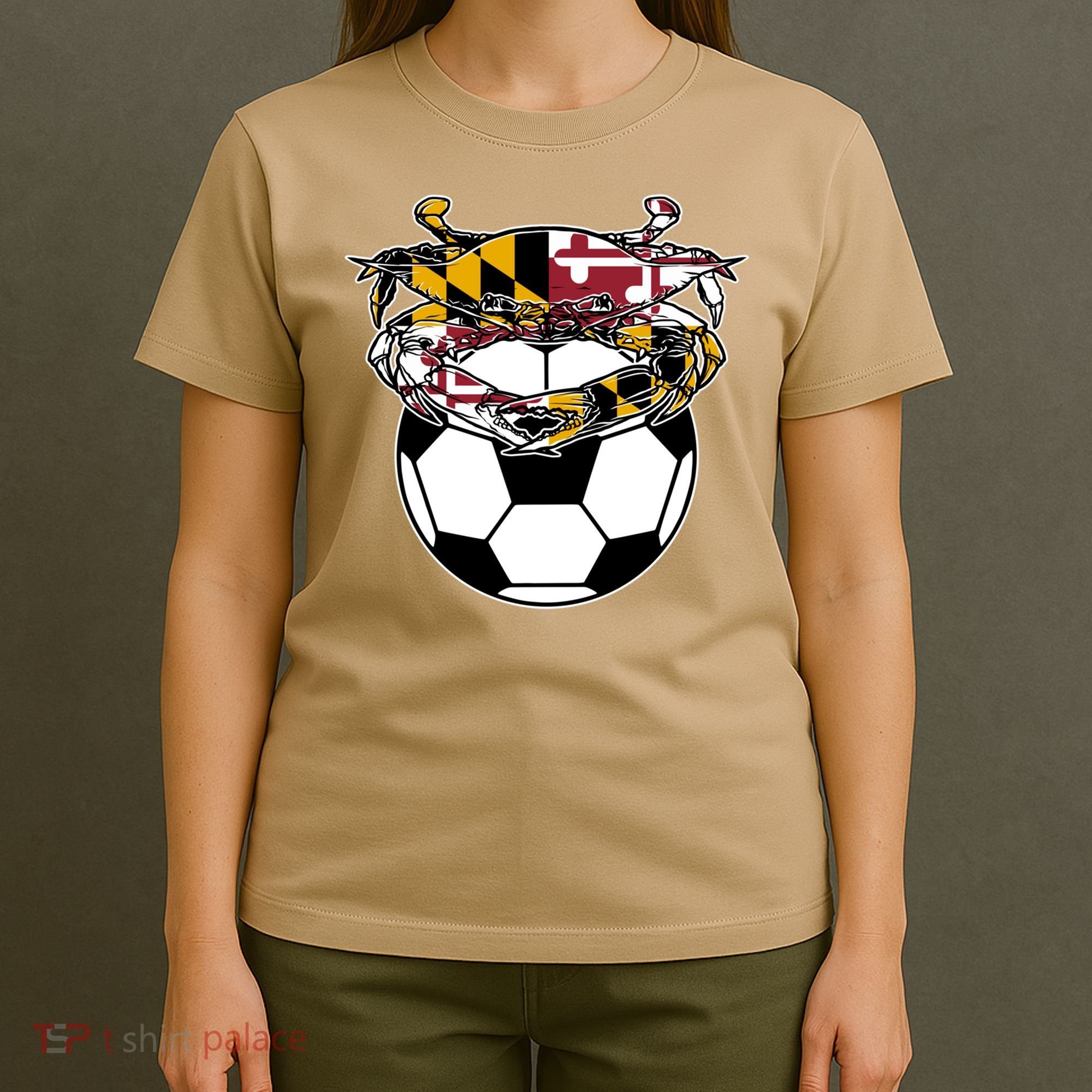 Soccer And Blue Crab Cute Gift T-Shirt