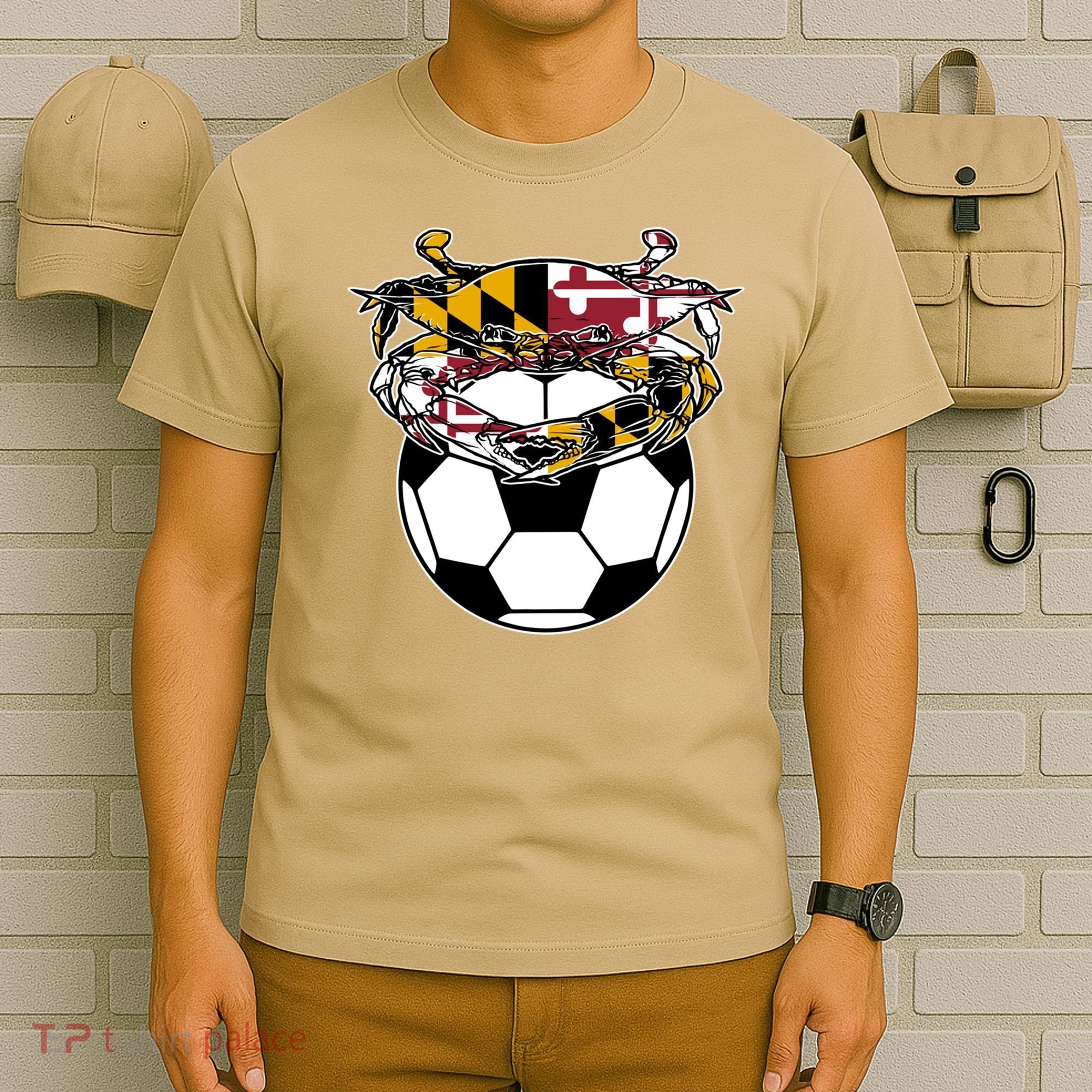 Soccer And Blue Crab Cute Gift T-Shirt