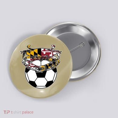 Soccer And Blue Crab Cute Gift Button