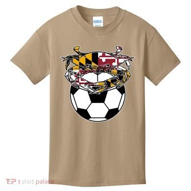 Soccer And Blue Crab Cute Gift Kids T-Shirt