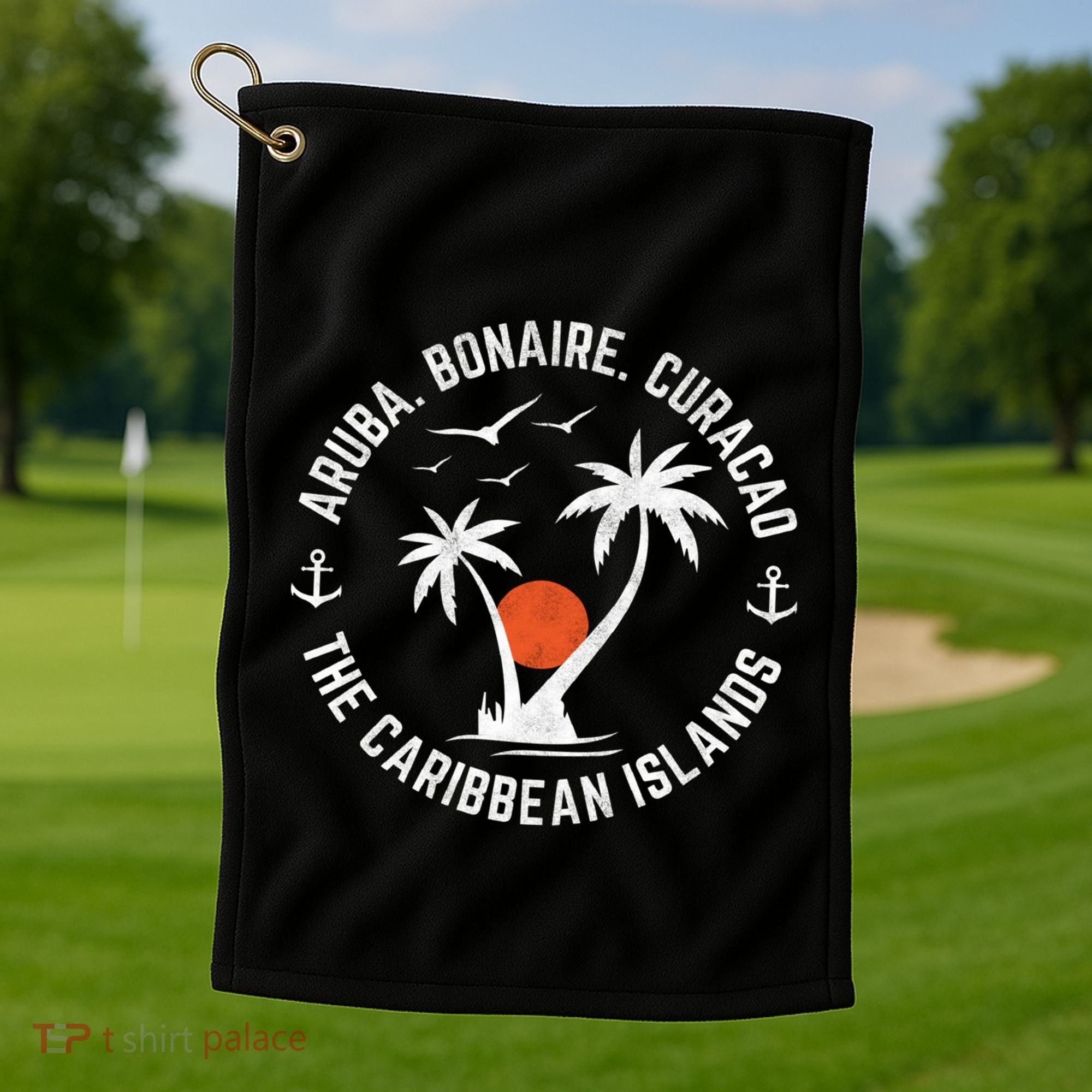 Souvenir Aruba Bonaire Curacao Caribbean Islands Vacation Gift Golf Towel
