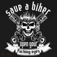 Save A Biker Open Your Fucking Eyes For Motorcycle Lovers Sweatshirt thumb 3