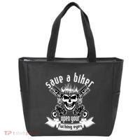 Save A Biker Open Your Fucking Eyes For Motorcycle Lovers Tote Bag thumb 0