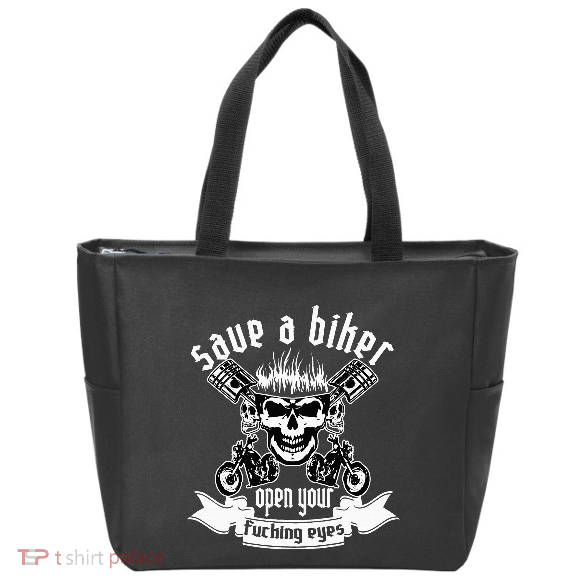 Save A Biker Open Your Fucking Eyes For Motorcycle Lovers Tote Bag