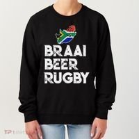 South African Braai Beer Rugby Flag Patriotic Women's Sweatshirt thumb 0