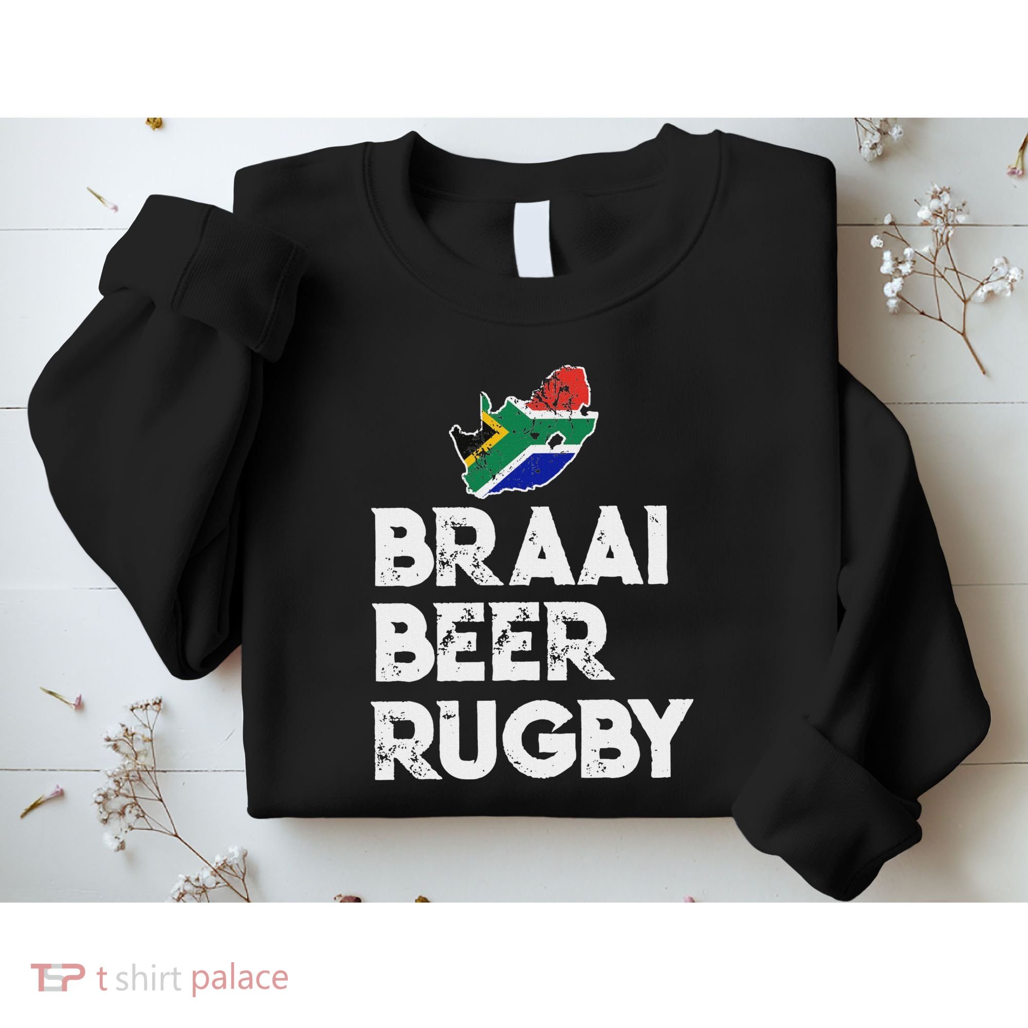 South African Braai Beer Rugby Flag Patriotic Sweatshirt