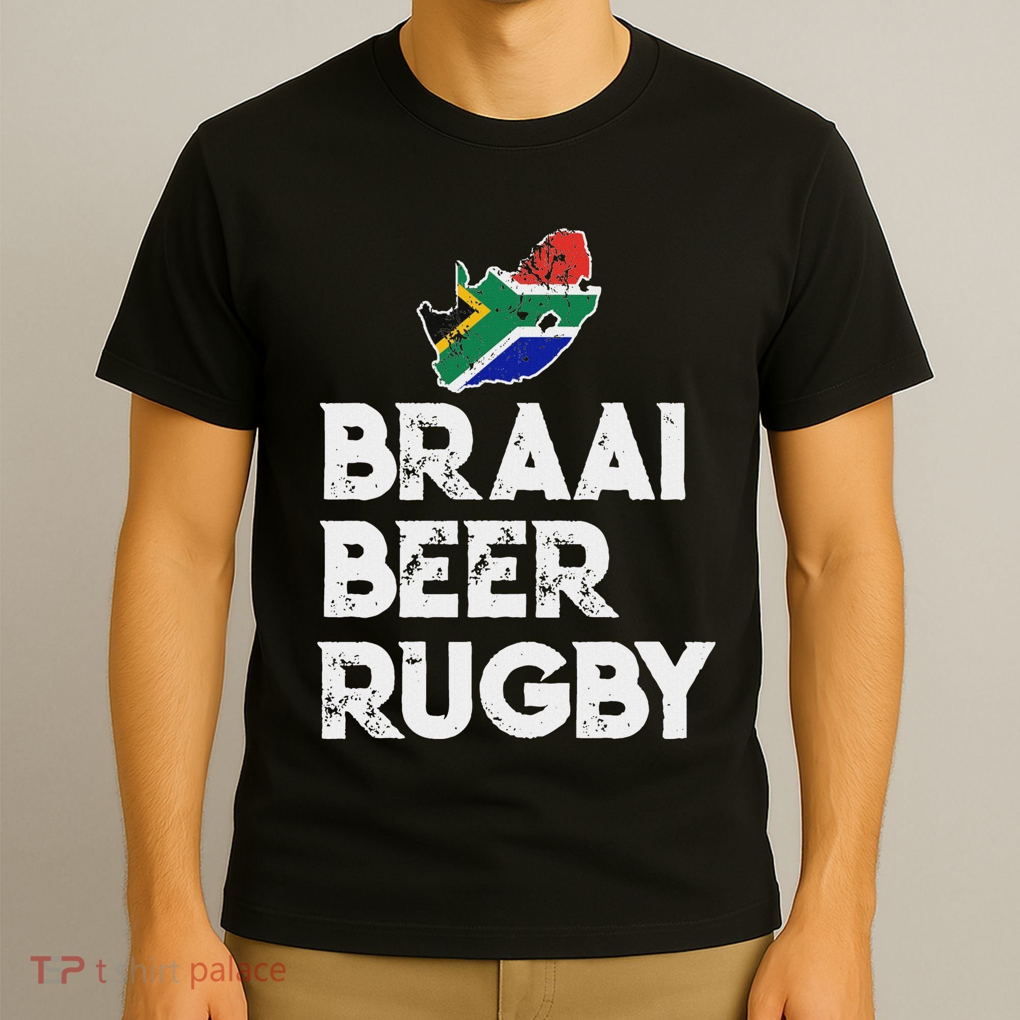 South African Braai Beer Rugby Flag Patriotic T-Shirt