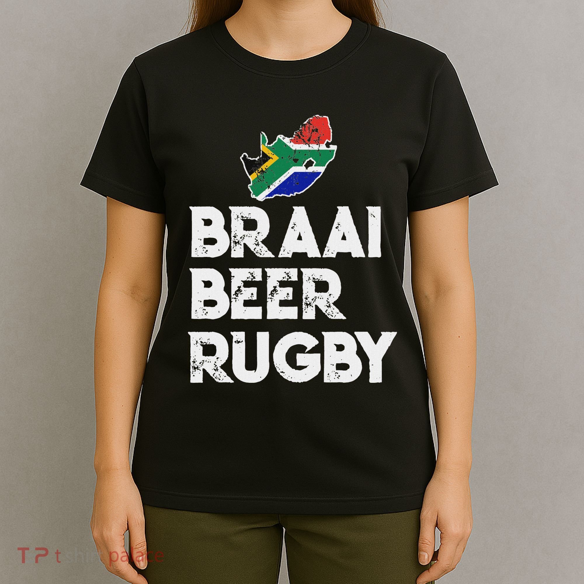 South African Braai Beer Rugby Flag Patriotic T-Shirt