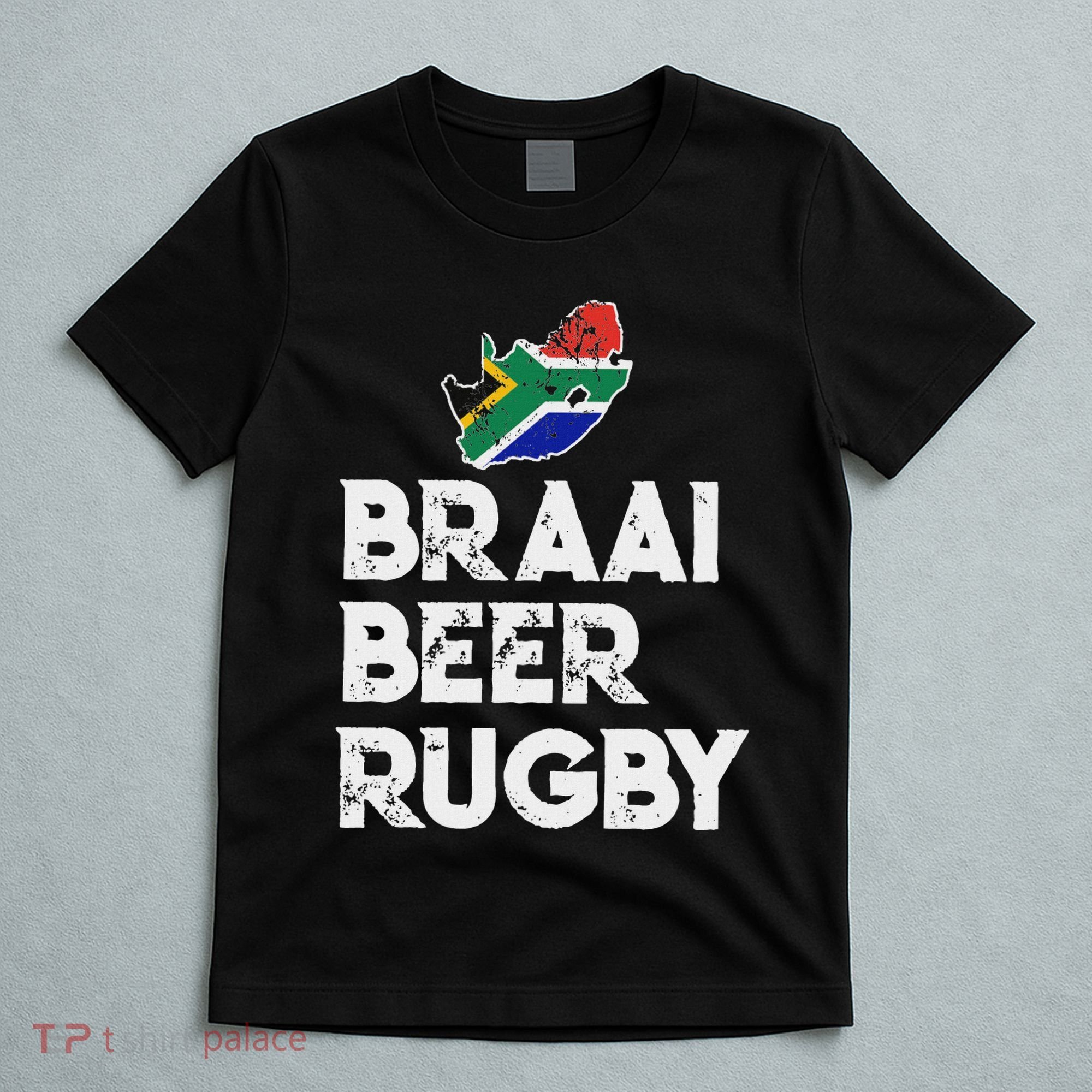 South African Braai Beer Rugby Flag Patriotic T-Shirt