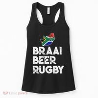 South African Braai Beer Rugby Flag Patriotic Women's Tank Top thumb 0