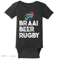 South African Braai Beer Rugby Flag Patriotic Baby Bodysuit thumb 0