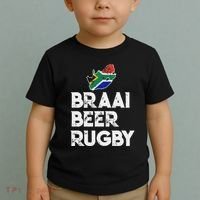 South African Braai Beer Rugby Flag Patriotic Toddler T-Shirt thumb 2