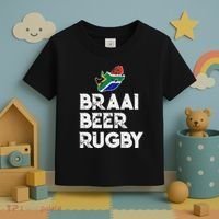 South African Braai Beer Rugby Flag Patriotic Toddler T-Shirt thumb 3