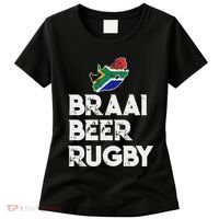 South African Braai Beer Rugby Flag Patriotic Women's T-Shirt thumb 0