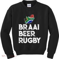South African Braai Beer Rugby Flag Patriotic Kids Sweatshirt thumb 0