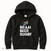 South African Braai Beer Rugby Flag Patriotic Kids Hoodie thumb 0