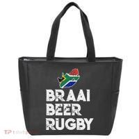 South African Braai Beer Rugby Flag Patriotic Tote Bag thumb 0