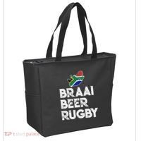 South African Braai Beer Rugby Flag Patriotic Tote Bag thumb 2