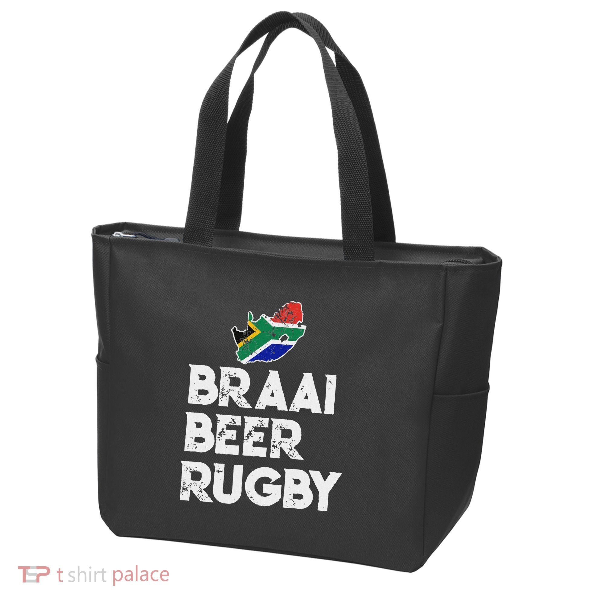 South African Braai Beer Rugby Flag Patriotic Tote Bag