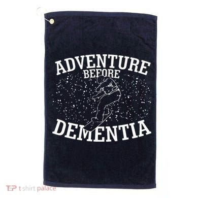Snowboard Adventure Before Dementia Golf Towel