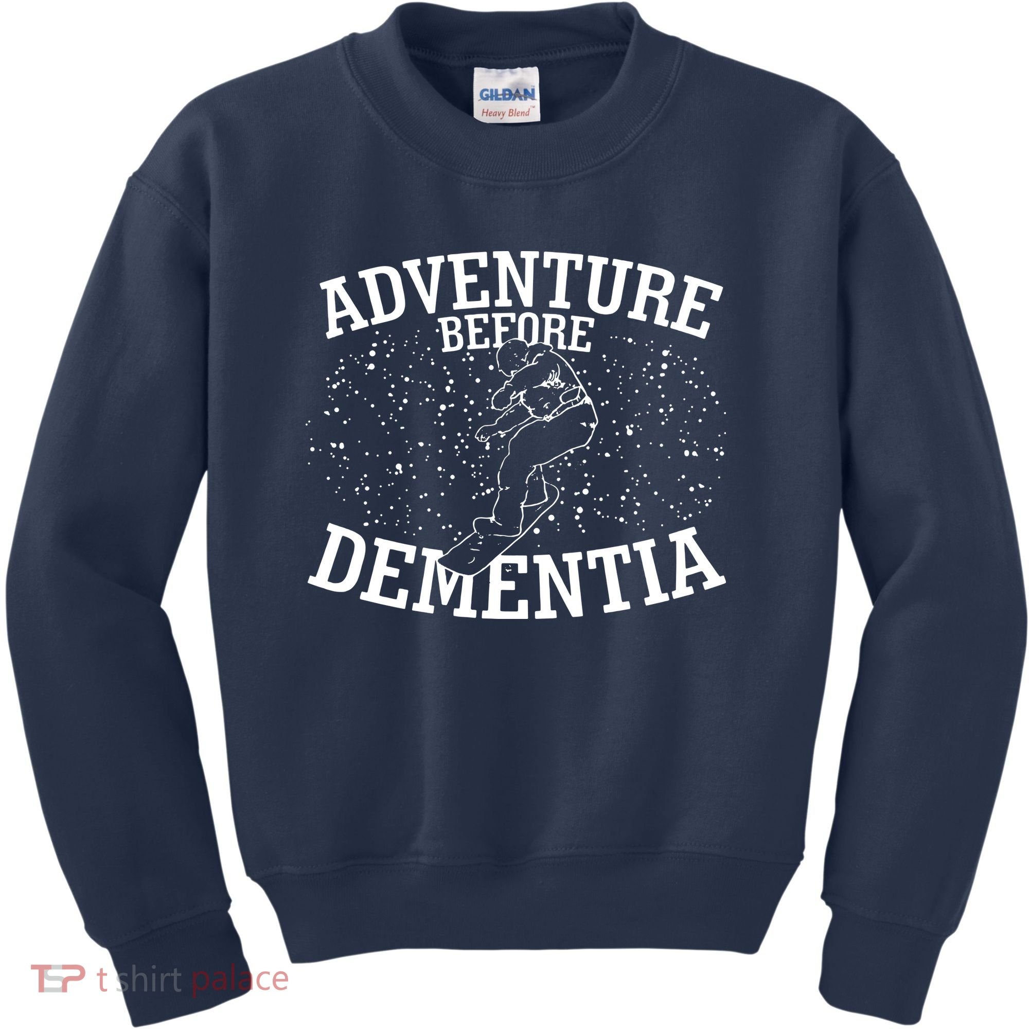Snowboard Adventure Before Dementia Kids Sweatshirt