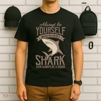 Shark Always Be Ayourself Be A Shark Diver T-Shirt thumb 6
