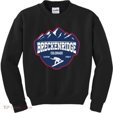 Ski At Breckenridge Colorado Kids Sweatshirt