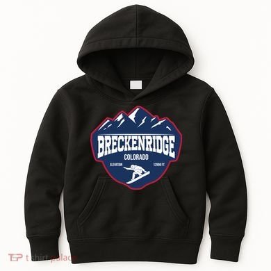 Ski At Breckenridge Colorado Kids Hoodie
