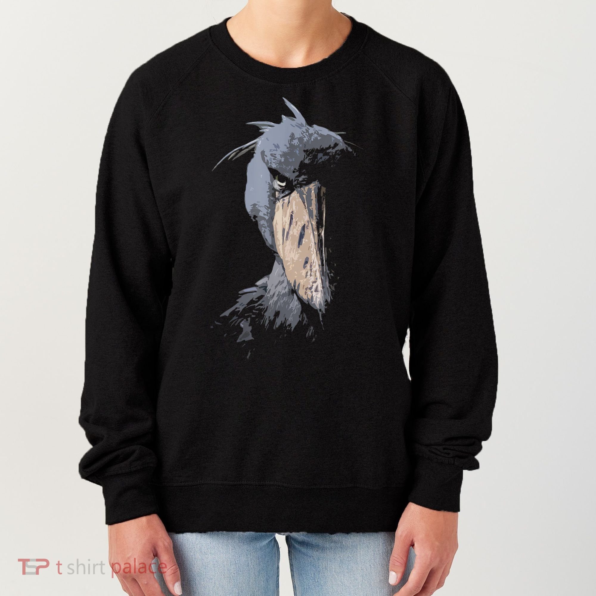 Shoebill African Bird Aztec Mayan Bird Lover Cool Distressed Women's Sweatshirt