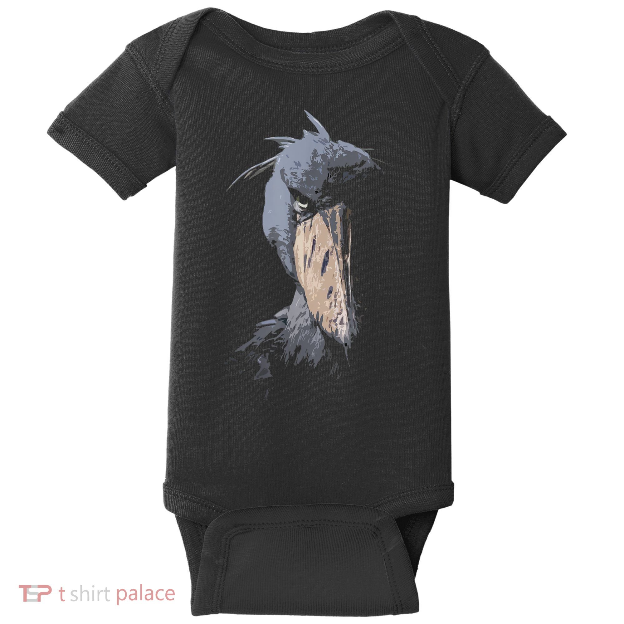 Shoebill African Bird Aztec Mayan Bird Lover Cool Distressed Baby Bodysuit