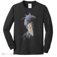 Shoebill African Bird Aztec Mayan Bird Lover Cool Distressed Kids Long Sleeve Shirt thumb 0