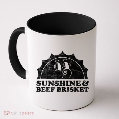 Sunshine And Beef Brisket Retro Vintage Sun Cool Gift Coffee Mug