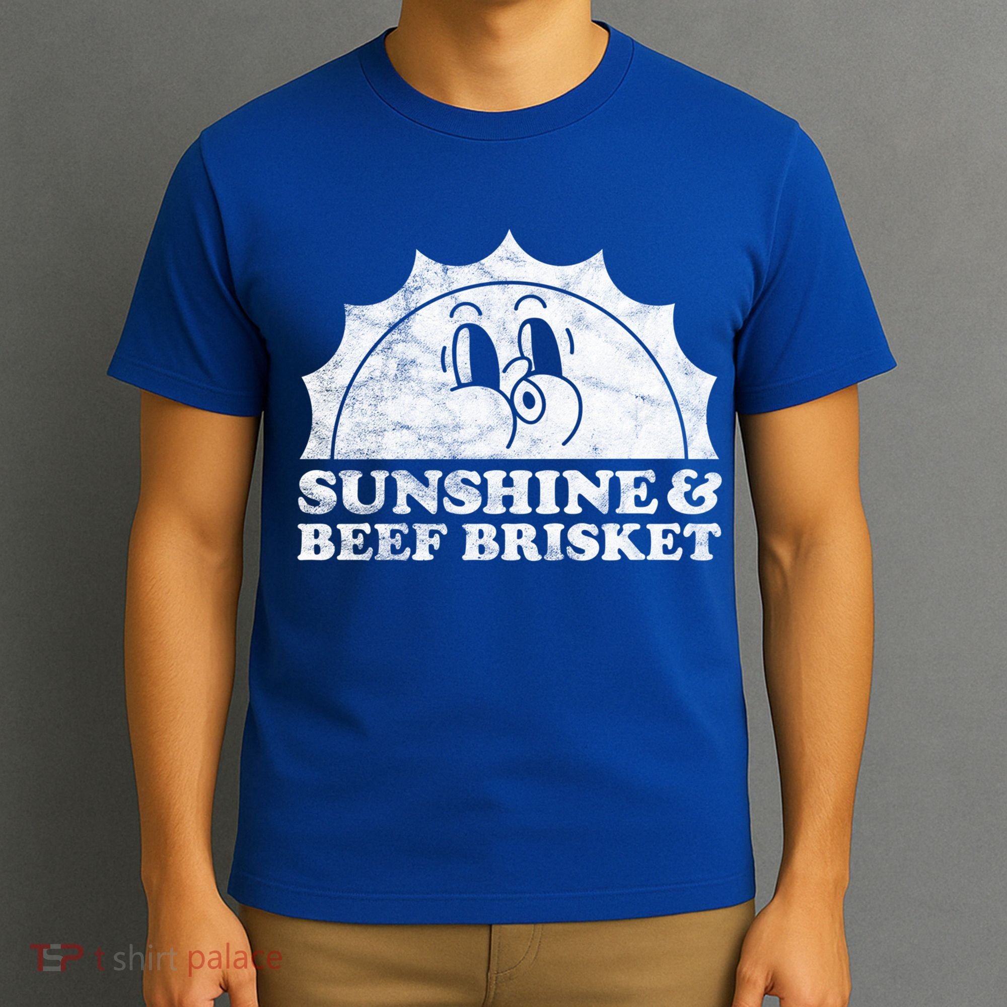 Sunshine And Beef Brisket Retro Vintage Sun Cool Gift T-Shirt