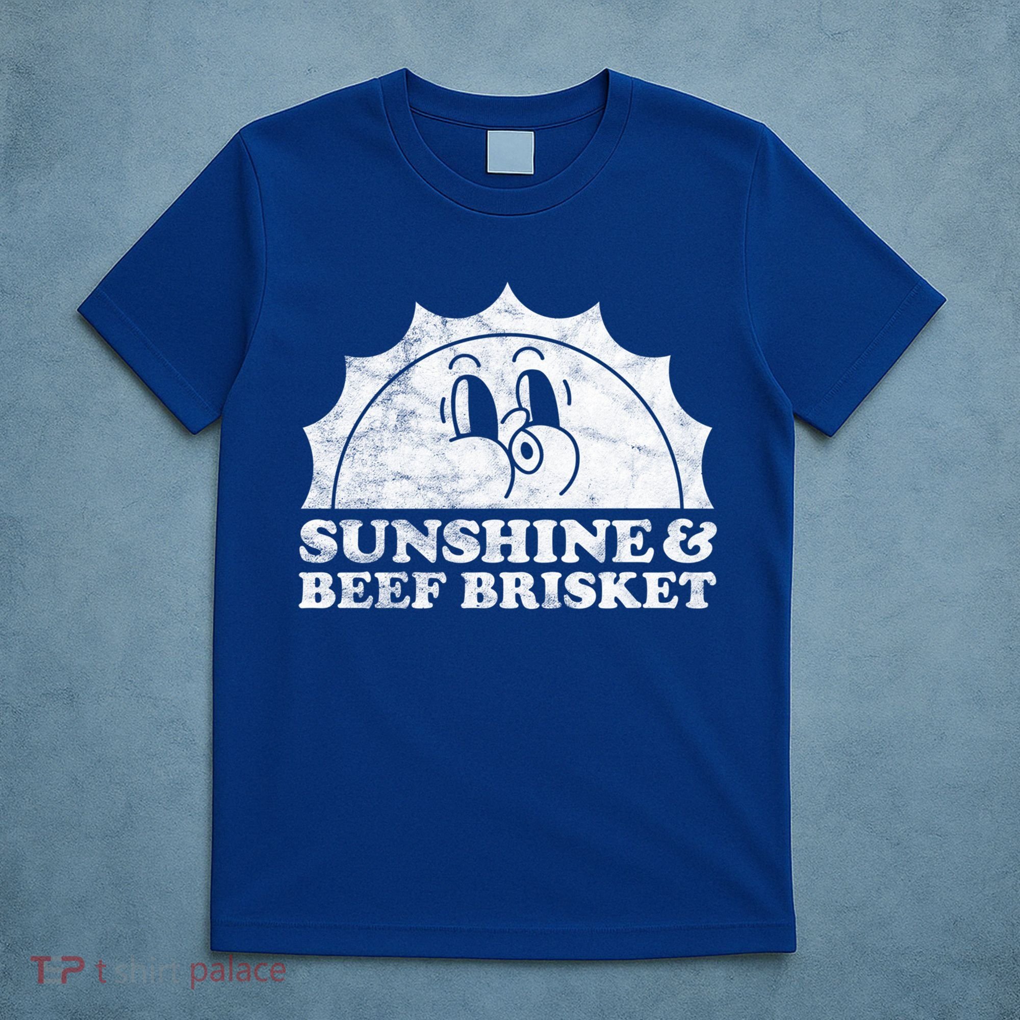 Sunshine And Beef Brisket Retro Vintage Sun Cool Gift T-Shirt