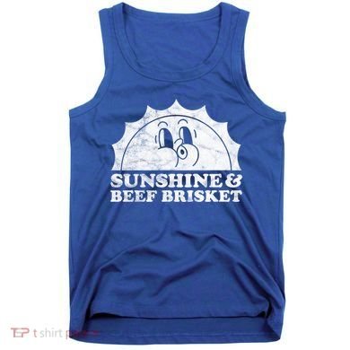 Sunshine And Beef Brisket Retro Vintage Sun Cool Gift Tank Top