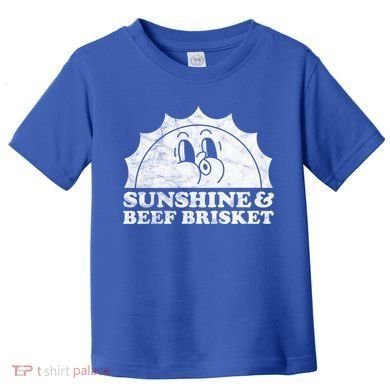 Sunshine And Beef Brisket Retro Vintage Sun Cool Gift Toddler T-Shirt