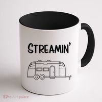 Streamin' Airstream Camping Gift Coffee Mug thumb 1