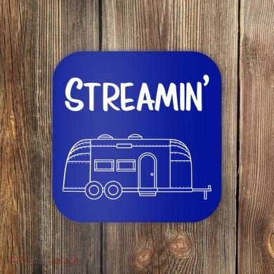 Streamin' Airstream Camping Gift Coaster