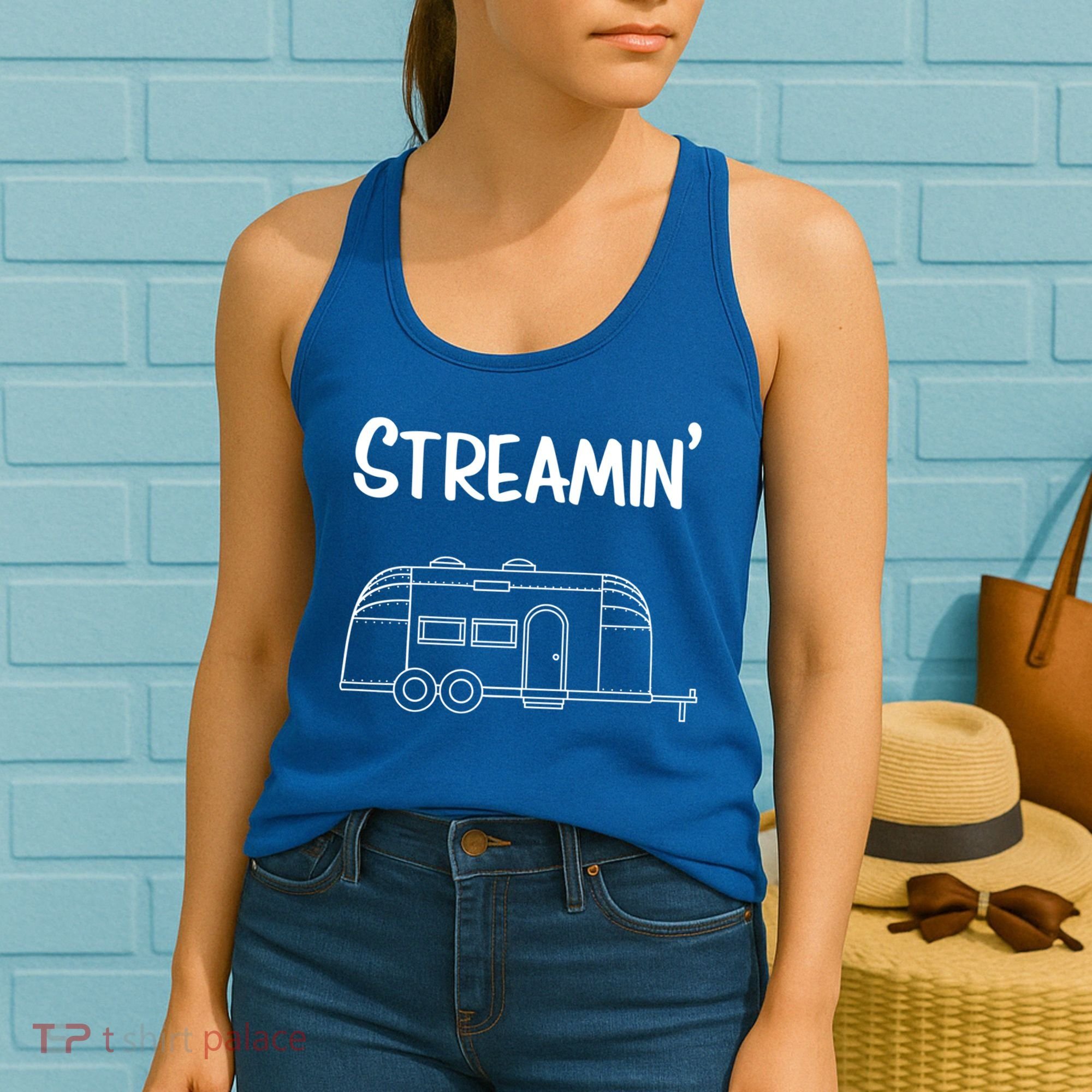 Streamin' Airstream Camping Gift Women's Tank Top