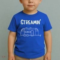 Streamin' Airstream Camping Gift Toddler T-Shirt thumb 2