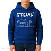 Streamin' Airstream Camping Gift Kids Hoodie thumb 4
