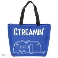 Streamin' Airstream Camping Gift Tote Bag thumb 0