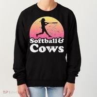 Softball and Cows  or Girls Cow Women's Sweatshirt thumb 0