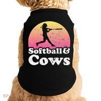 Softball and Cows  or Girls Cow Doggie Tank thumb 0