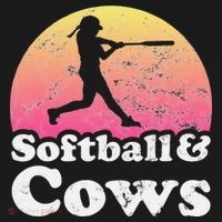 Softball and Cows  or Girls Cow Long Sleeve Shirt thumb 2
