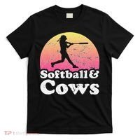 Softball and Cows  or Girls Cow T-Shirt thumb 0