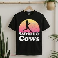 Softball and Cows  or Girls Cow T-Shirt thumb 2