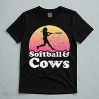 Softball and Cows  or Girls Cow T-Shirt thumb 5