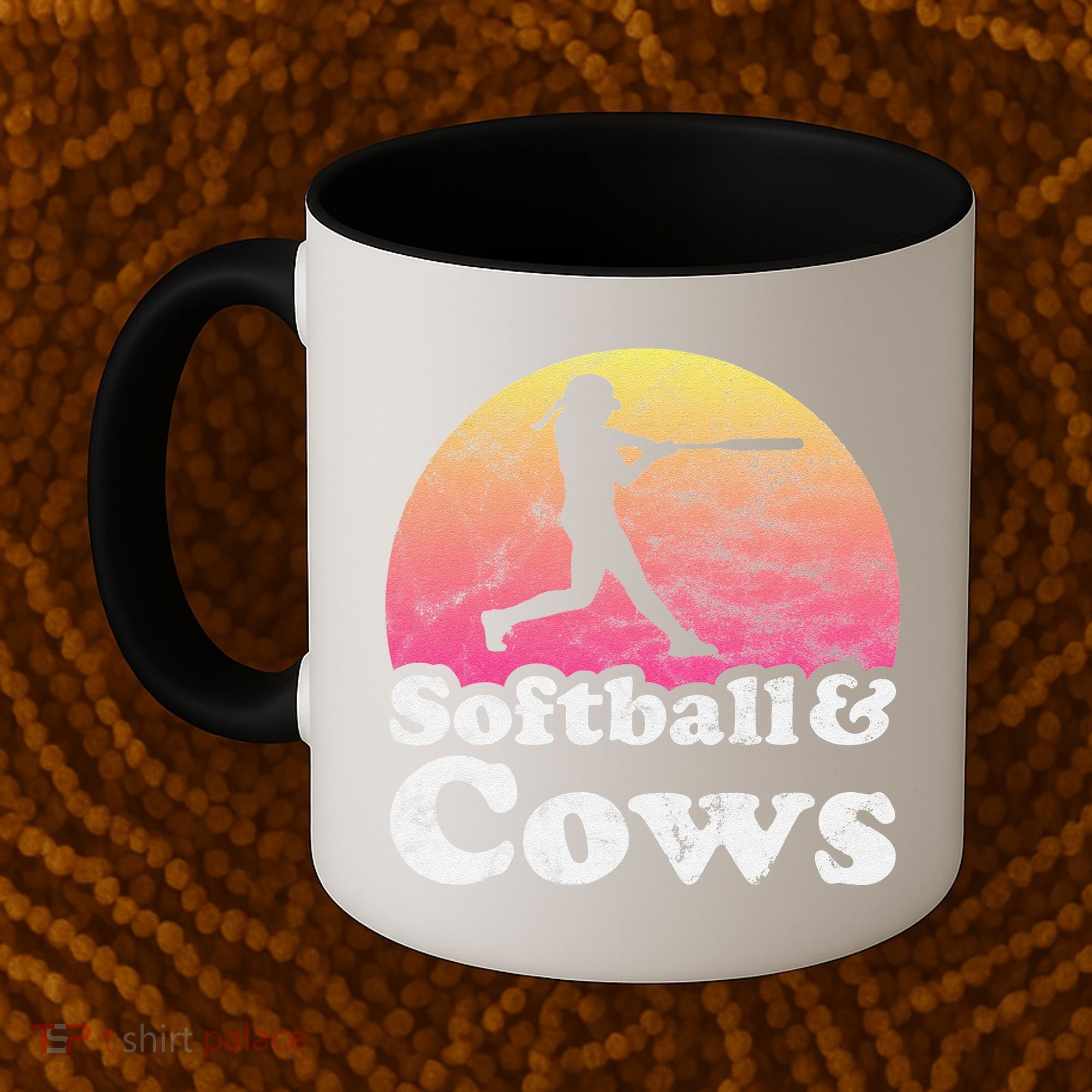 Softball and Cows  or Girls Cow Coffee Mug